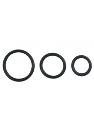 Набор из 3 чёрных колец различного диаметра - Baile - в Воронеже купить с доставкой