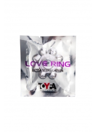 Прозрачное гелевое эрекционное кольцо-цветок - Toyfa Basic - в Воронеже купить с доставкой