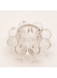 Прозрачное гелевое эрекционное кольцо-цветок - Toyfa Basic - в Воронеже купить с доставкой