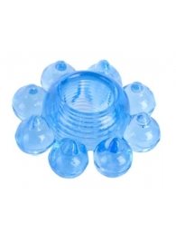Голубая гелевая насадка-цветок - Toyfa Basic - в Воронеже купить с доставкой