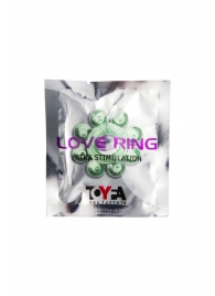 Зеленое эрекционное кольцо-цветок - Toyfa Basic - в Воронеже купить с доставкой