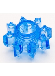 Голубая гелевая насадка-звезда - Toyfa Basic - в Воронеже купить с доставкой