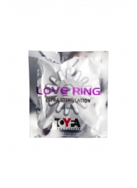 Прозрачное гелевое эрекционное кольцо с шипиками - Toyfa Basic - в Воронеже купить с доставкой