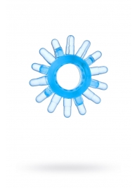 Голубая гелевая насадка с шипиками - Toyfa Basic - в Воронеже купить с доставкой