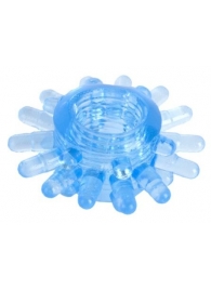 Голубая гелевая насадка с шипиками - Toyfa Basic - в Воронеже купить с доставкой