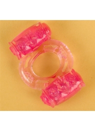 Розовое виброкольцо с двумя батарейками - Toyfa Basic - в Воронеже купить с доставкой