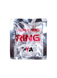 Прозрачное эрекционное кольцо с вибратором  и подхватом - Toyfa Basic - в Воронеже купить с доставкой