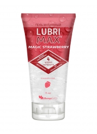 Интимный гель-смазка на водной основе Lubrimax Magic Strawberry - 75 мл. - ИнтелБИО - купить с доставкой в Воронеже