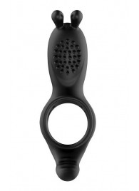 Черное эрекционное кольцо с вибрацией и пультом ДУ - Secwell - в Воронеже купить с доставкой