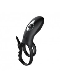 Черное эрекционное кольцо с вибрацией и утяжкой под мошонку - Secwell - в Воронеже купить с доставкой