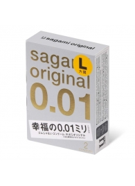 Презервативы Sagami Original 0.01 L-size увеличенного размера - 2 шт. - Sagami - купить с доставкой в Воронеже