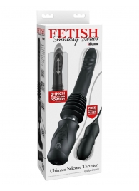 Черный автоматический вибромассажер с вибропулей Ultimate Silicone Thruster - Pipedream - купить с доставкой в Воронеже