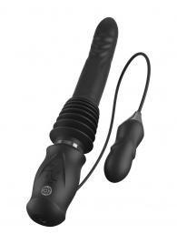 Черный автоматический вибромассажер с вибропулей Ultimate Silicone Thruster - Pipedream - купить с доставкой в Воронеже