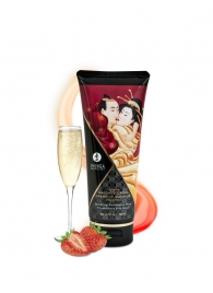 Массажный крем для тела с ароматом клубники и шампанского Sparkling Strawberry Wine - 200 мл. - Shunga - купить с доставкой в Воронеже