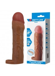 Коричневая насадка на пенис Hani - 18 см. - Baile - в Воронеже купить с доставкой