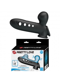 Черная насадка на пенис с эффектом расширения Crane - 18,4 см. - Baile - в Воронеже купить с доставкой