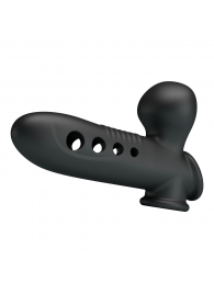 Черная насадка на пенис с эффектом расширения Crane - 18,4 см. - Baile - в Воронеже купить с доставкой