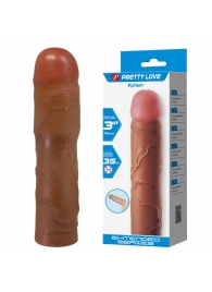 Коричневая насадка на пенис Kylian - 20,5 см. - Baile - в Воронеже купить с доставкой