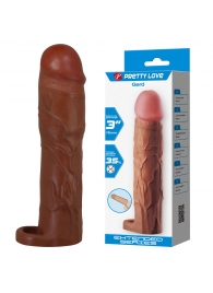 Коричневая насадка на пенис Gerd - 19,5 см. - Baile - в Воронеже купить с доставкой