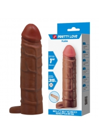 Коричневая насадка-удлинитель Kaile - 15 см. - Baile - в Воронеже купить с доставкой