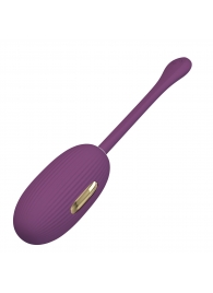 Фиолетовое виброяйцо с электростимуляцией Doreen - Baile - купить с доставкой в Воронеже