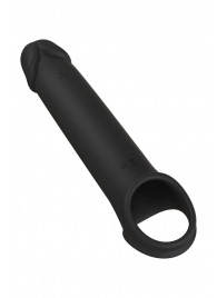 Черная насадка-удлинитель с вибрацией Vibrating Extender With Remote - Dream Toys - в Воронеже купить с доставкой