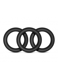 Набор из 3 черных эрекционных колец Black Small Penis Rings - Blush Novelties - в Воронеже купить с доставкой