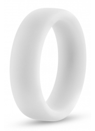 Белое люминесцентное эрекционное кольцо Silicone Glo Cock Ring - Blush Novelties - в Воронеже купить с доставкой