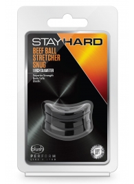 Черное эрекционное кольцо на мошонку Beef Ball Stretcher Snug - Blush Novelties - в Воронеже купить с доставкой