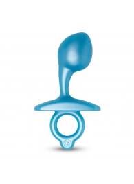 Голубая анальная пробка для массажа простаты Bulb Silicone Prostate Plug - 10,7 см. - b-Vibe - в Воронеже купить с доставкой