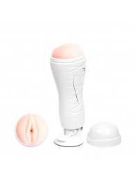 Мастурбатор-вагина Flora White с присоской и 12 режимами вибрации - Baile - в Воронеже купить с доставкой