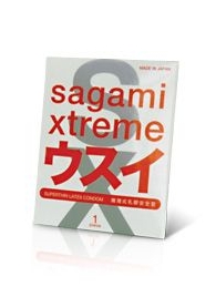 Ультратонкий презерватив Sagami Xtreme SUPERTHIN - 1 шт. - Sagami - купить с доставкой в Воронеже