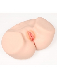 Телесный полуторс с двойным слоем материала и вибрацией Vanilla Onahole Real Vagina - KOKOS - в Воронеже купить с доставкой