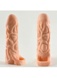 Телесная насадка-удлинитель Okoto с богатым рельефом поверхности - 16 см. - Sitabella - в Воронеже купить с доставкой