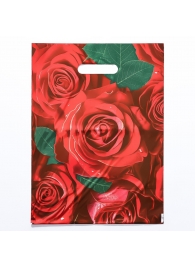 Пакет с цветочным принтом и вырубной ручкой (30х40 см) - Сима-Ленд - купить с доставкой в Воронеже