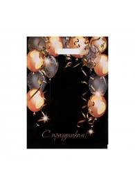 Пакет с вырубной ручкой и принтом в виде шариков (30х40 см) - Сима-Ленд - купить с доставкой в Воронеже