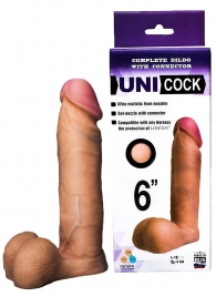 Насадка для страпона фаллической формы UNICOCK 6  - 18 см. - LOVETOY (А-Полимер) - купить с доставкой в Воронеже