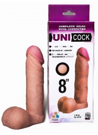 Фаллическая насадка для страпона UNICOCK 8  - 20 см. - LOVETOY (А-Полимер) - купить с доставкой в Воронеже