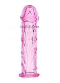 Розовая насадка фаллической формы - 12,5 см. - A-toys - в Воронеже купить с доставкой