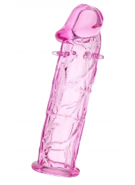 Розовая насадка фаллической формы - 12,5 см. - A-toys - в Воронеже купить с доставкой