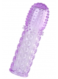 Фиолетовая рельефная насадка на пенис - 13,5 см. - A-toys - в Воронеже купить с доставкой