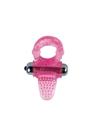 Эрекционное кольцо с вибростимулятором клитора в форме язычка - Baile - в Воронеже купить с доставкой