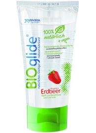 Гель-смазка на водной основе с ароматом клубники BioGlide - 80 мл. - Joy Division - купить с доставкой в Воронеже