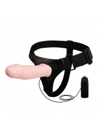 Полый страпон на трусиках с вибрацией и выносным пультом управления - 17 см. - Baile - купить с доставкой в Воронеже