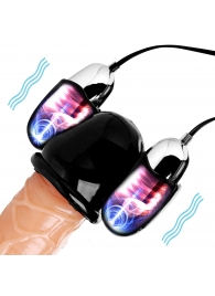 Черная стимулирующая насадка для головки полового члена Multi Speed Vibrating Penis Head Teaser - XR Brands - в Воронеже купить с доставкой