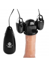 Черная стимулирующая насадка для головки полового члена Multi Speed Vibrating Penis Head Teaser - XR Brands - в Воронеже купить с доставкой