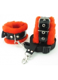 Набор на кровать с красным мехом BDSM Light - БДСМ Арсенал - купить с доставкой в Воронеже