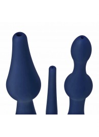 Набор из 3 универсальных насадок для анального душа Universal 3 Piece Silicone Enema Attachment Set - XR Brands - купить с доставкой в Воронеже