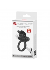 Черное эрекционное кольцо с вибропулей - Baile - в Воронеже купить с доставкой
