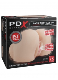 Телесный мастурбатор-полуторс с вибрацией и эффектом всасывания Back That Ass Up - Pipedream - в Воронеже купить с доставкой